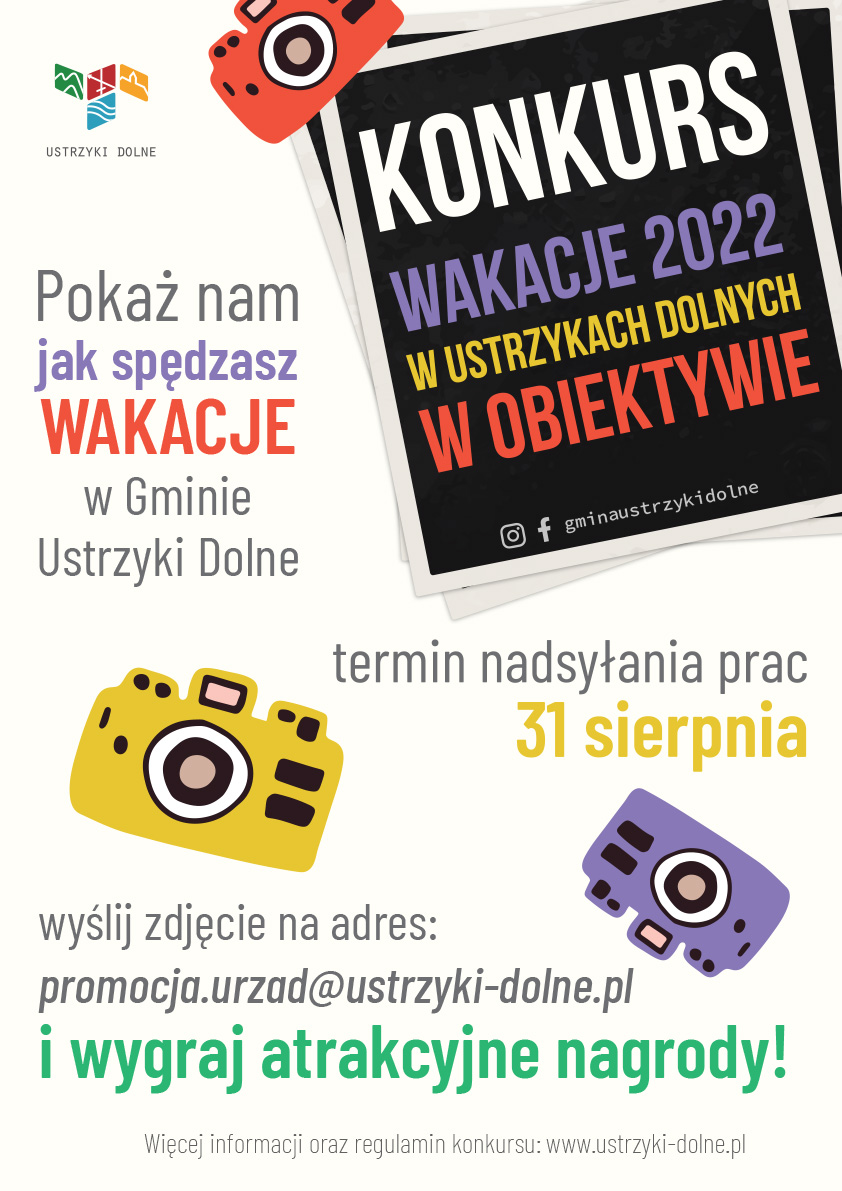 plakat KONKURS FOTOGRAFICZNY WAKACJE 2022